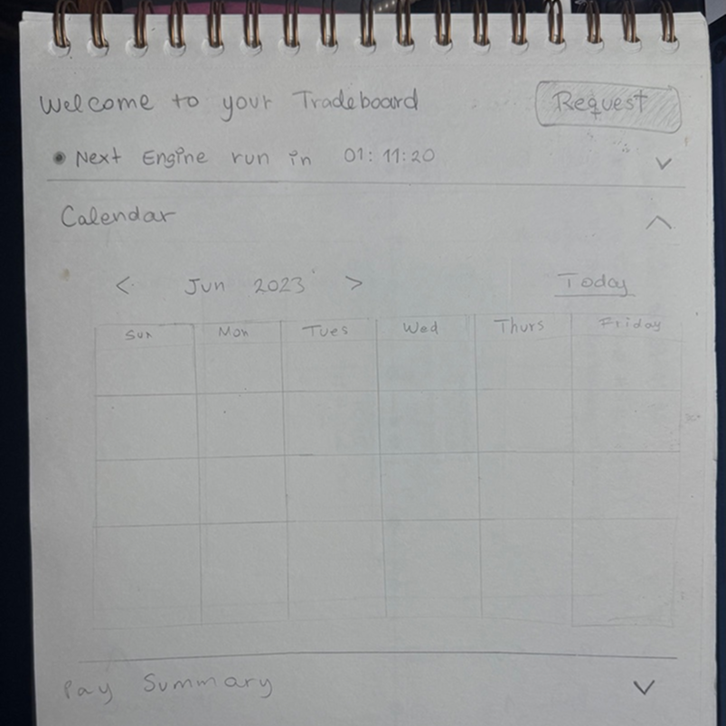 Calendar iteration sketch